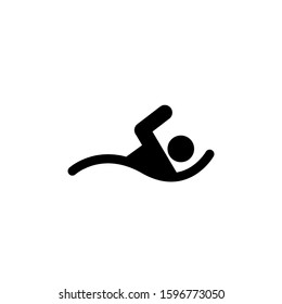 Vector swim icon with a white background
