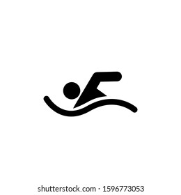 Vector Swim Icon White Background Stock Vector (Royalty Free ...