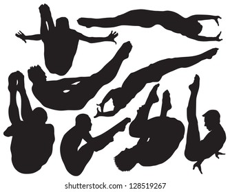 vector swimmer silhouettes