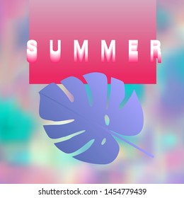Vector swimming pool ripple water texture surface with iridescent sunlight glare background. Cover for Summer party in vaporwave style.
