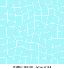 Vector swimming pool seamless pattern. Summertime digital paper. Water surface visual illusion illustration. Light blue color tile repeat backdrop. Summer fabric textile design background