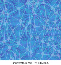 Textura de la piscina vectorial. El Reflejo De La Superficie De Onda Transparente. Fondo Mosaico Azul.