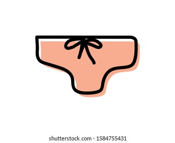 Vector of swimming trunks icon. Doodle. Simple illustration. Vector illustration. EPS 10.