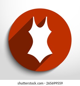 Vector swimsuit flat icon illustration.