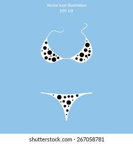 Vector swimsuit flat icon illustration. Eps 10.