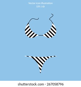 Vector swimsuit flat icon illustration. Eps 10.
