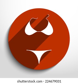 Vector swimsuit icon illustration. EPS 10.