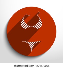 Vector swimsuit icon illustration. EPS 10.