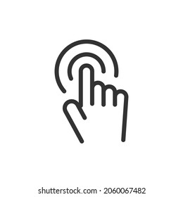 Vector swipe line icon. Symbol in trendy outline style. Vector illustration isolated on a white background. 