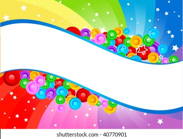 Vector swirl abstract background with circle
