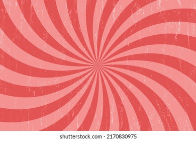 Vector Swirl Background In Comic Book Style With Scratched Texture. Retro Pop Art Design.