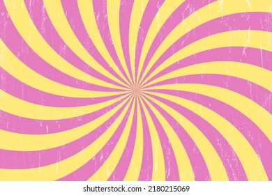 Fondo giratorio vectorial en estilo de libro de historietas con textura rayada. Diseño de arte pop retro.