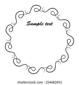 Vector Swirl Border Frame. Vintage Decorative 