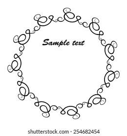 Vector Swirl Border Frame. Vintage Decorative