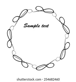 Vector Swirl Border Frame. Vintage Decorative 