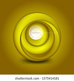 Vector swirl circle banner, 3d style abstract sphere or round shape icon or background templates. Vector Illustration For Wallpaper, Banner, Background, Card, Book Illustration, landing page