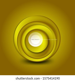 Vector swirl circle banner, 3d style abstract sphere or round shape icon or background templates. Vector Illustration For Wallpaper, Banner, Background, Card, Book Illustration, landing page
