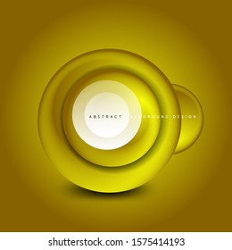 Vector swirl circle banner, 3d style abstract sphere or round shape icon or background templates. Vector Illustration For Wallpaper, Banner, Background, Card, Book Illustration, landing page