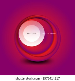 Vector swirl circle banner, 3d style abstract sphere or round shape icon or background templates. Vector Illustration For Wallpaper, Banner, Background, Card, Book Illustration, landing page