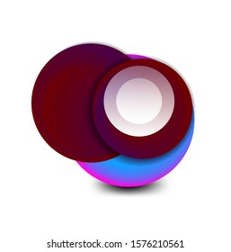 Vector swirl circle banner, 3d style abstract sphere or round shape icon or background templates. Vector Illustration For Wallpaper, Banner, Background, Card, Book Illustration, landing page