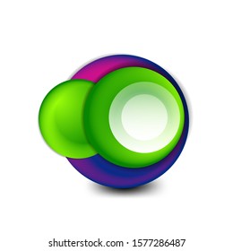 Vector swirl circle banner, 3d style abstract sphere or round shape icon or background templates. Vector Illustration For Wallpaper, Banner, Background, Card, Book Illustration, landing page