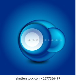 Banner de círculo giratorio vectorial, esfera abstracta de estilo 3d o icono de forma redonda o plantillas de fondo. Ilustración vectorial para fondo de escritorio, pancarta, fondo, tarjeta, ilustración del libro, página de inicio
