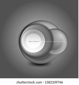 Vector swirl circle banner, 3d style abstract sphere or round shape icon or background templates. Vector Illustration For Wallpaper, Banner, Background, Card, Book Illustration, landing page