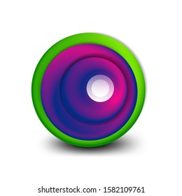 Vector swirl circle banner, 3d style abstract sphere or round shape icon or background templates. Vector Illustration For Wallpaper, Banner, Background, Card, Book Illustration, landing page