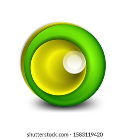 Vector swirl circle banner, 3d style abstract sphere or round shape icon or background templates. Vector Illustration For Wallpaper, Banner, Background, Card, Book Illustration, landing page