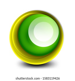 Vector swirl circle banner, 3d style abstract sphere or round shape icon or background templates. Vector Illustration For Wallpaper, Banner, Background, Card, Book Illustration, landing page