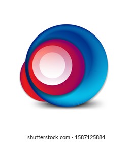 Vector swirl circle banner, 3d style abstract sphere or round shape icon or background templates. Vector Illustration For Wallpaper, Banner, Background, Card, Book Illustration, landing page