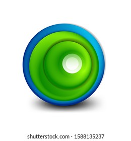 Vector swirl circle banner, 3d style abstract sphere or round shape icon or background templates. Vector Illustration For Wallpaper, Banner, Background, Card, Book Illustration, landing page