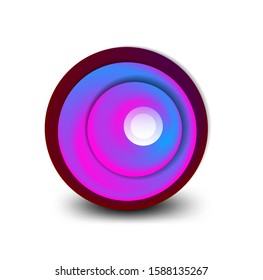 Vector swirl circle banner, 3d style abstract sphere or round shape icon or background templates. Vector Illustration For Wallpaper, Banner, Background, Card, Book Illustration, landing page