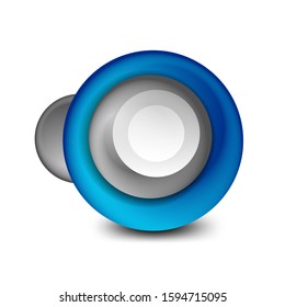 Vector swirl circle banner, 3d style abstract sphere or round shape icon or background templates. Vector Illustration For Wallpaper, Banner, Background, Card, Book Illustration, landing page