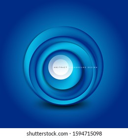 Vector swirl circle banner, 3d style abstract sphere or round shape icon or background templates. Vector Illustration For Wallpaper, Banner, Background, Card, Book Illustration, landing page