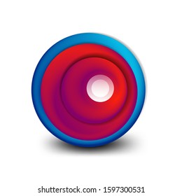 Vector swirl circle banner, 3d style abstract sphere or round shape icon or background templates. Vector Illustration For Wallpaper, Banner, Background, Card, Book Illustration, landing page