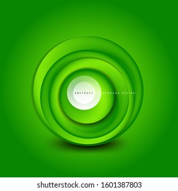 Banner de círculo giratorio vectorial, esfera abstracta de estilo 3d o icono de forma redonda o plantillas de fondo. Ilustración vectorial para fondo de escritorio, pancarta, fondo, tarjeta, ilustración del libro, página de inicio