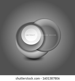 Vector swirl circle banner, 3d style abstract sphere or round shape icon or background templates. Vector Illustration For Wallpaper, Banner, Background, Card, Book Illustration, landing page