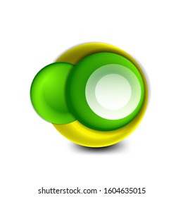 Vector swirl circle banner, 3d style abstract sphere or round shape icon or background templates. Vector Illustration For Wallpaper, Banner, Background, Card, Book Illustration, landing page