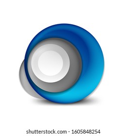 Vector swirl circle banner, 3d style abstract sphere or round shape icon or background templates. Vector Illustration For Wallpaper, Banner, Background, Card, Book Illustration, landing page