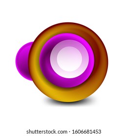 Vector swirl circle banner, 3d style abstract sphere or round shape icon or background templates. Vector Illustration For Wallpaper, Banner, Background, Card, Book Illustration, landing page