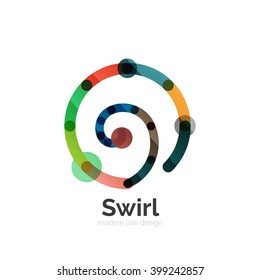 Vektor-Kreislogo, lineares flaches Design