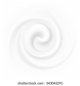 Vector Swirl Cream Texture Backgrounds Isolated on White
