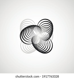 Vector swirl design backdrop. Beautiful fluid surface with rounded lines