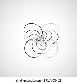 Vector swirl design backdrop. Beautiful fluid surface with rounded lines