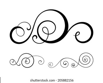 Vector swirl elements for design.