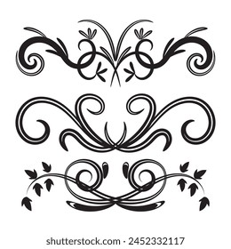 Vector swirl elements for design.