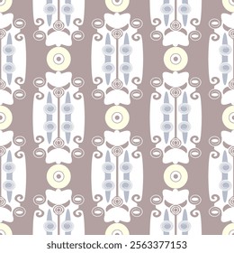 Vector - swirl elements illustration,  geometric colored template, seamless pattern.