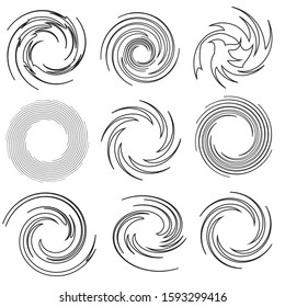 Vector swirl icons that can be used for logos and emblems