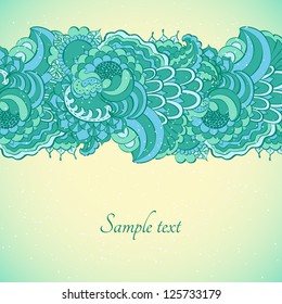 Vector swirl leaf oriental background